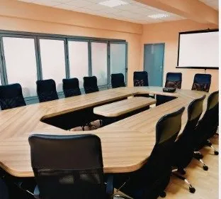 Conference room high-touch surfaces disinfected by NobleClean SF